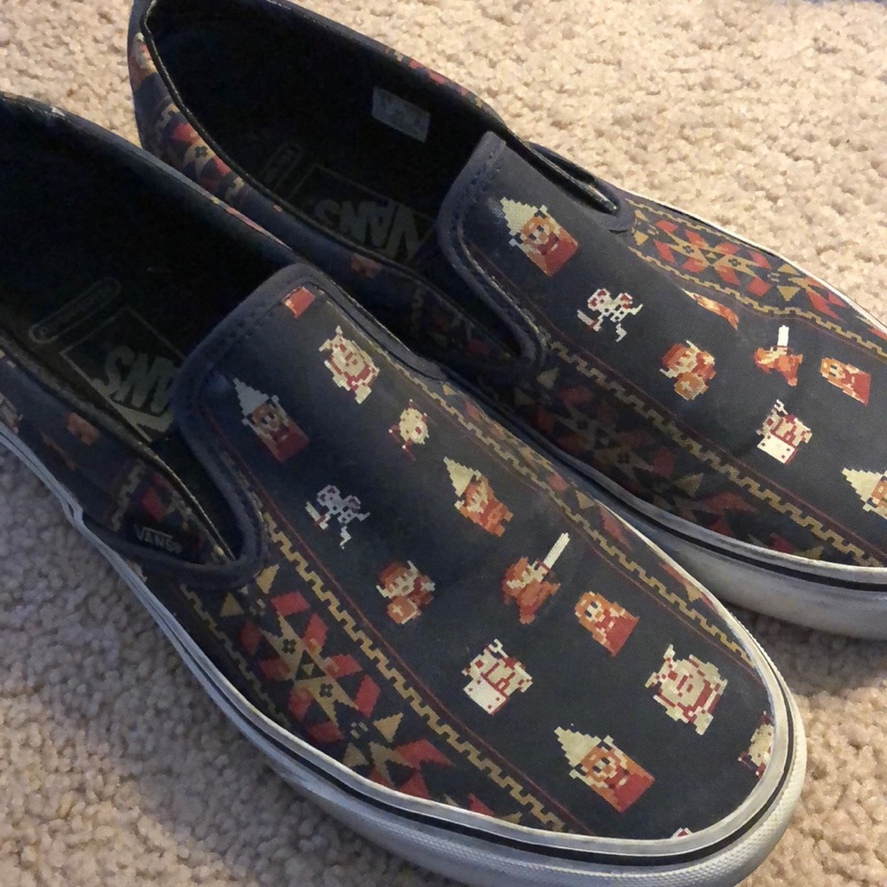Legend of Zelda Sprite Slip On Vans